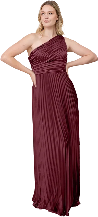 Declan Satin Pleated Dress | Made To Order