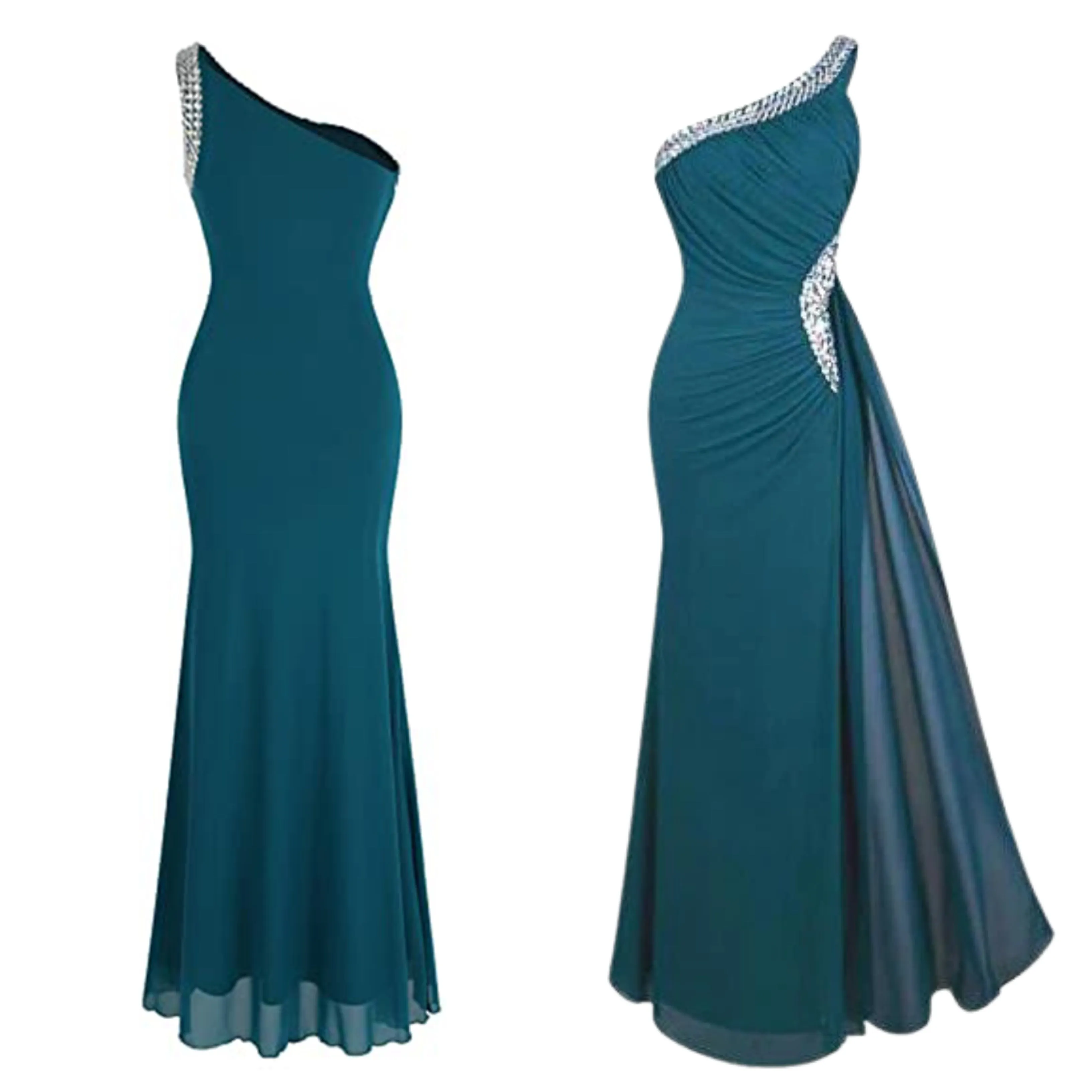 Funki Buys | Dresses | Women's Crystal Beaded Mermaid Dress