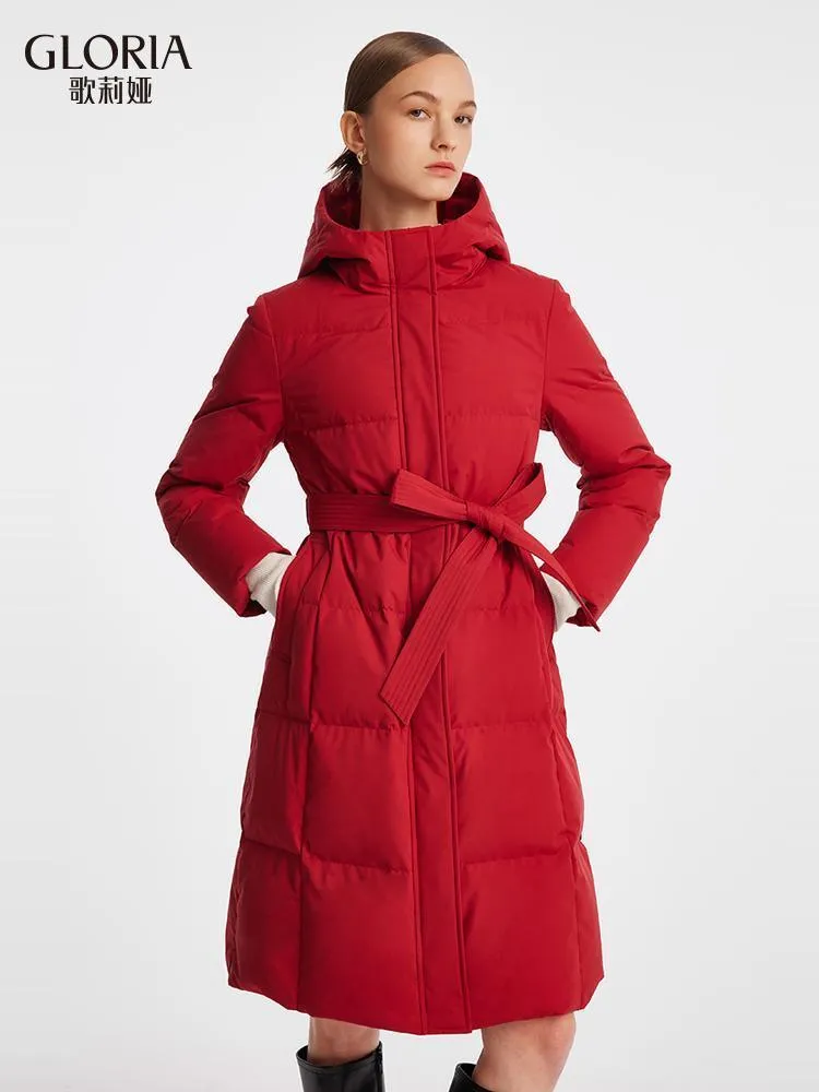 Hooded Long Goose Down Jacket