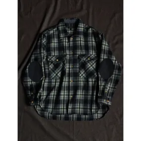 Men's Flannel Shirt Western Cowboy with Long Sleeves and Pocket - Plaid