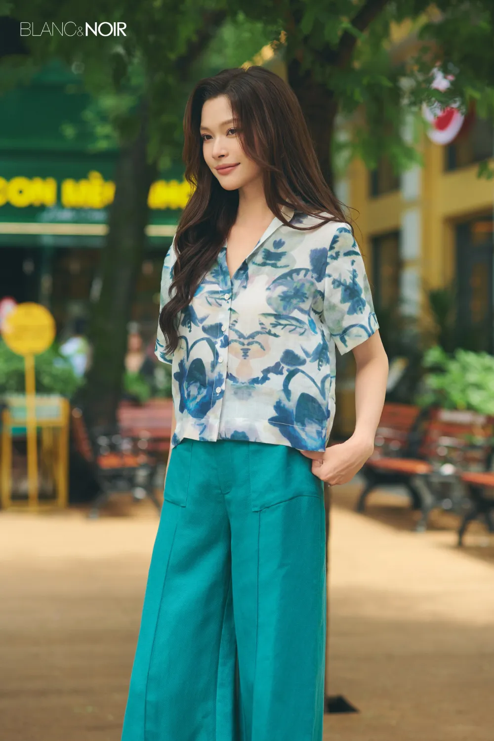 Peacock Linen Shirt
