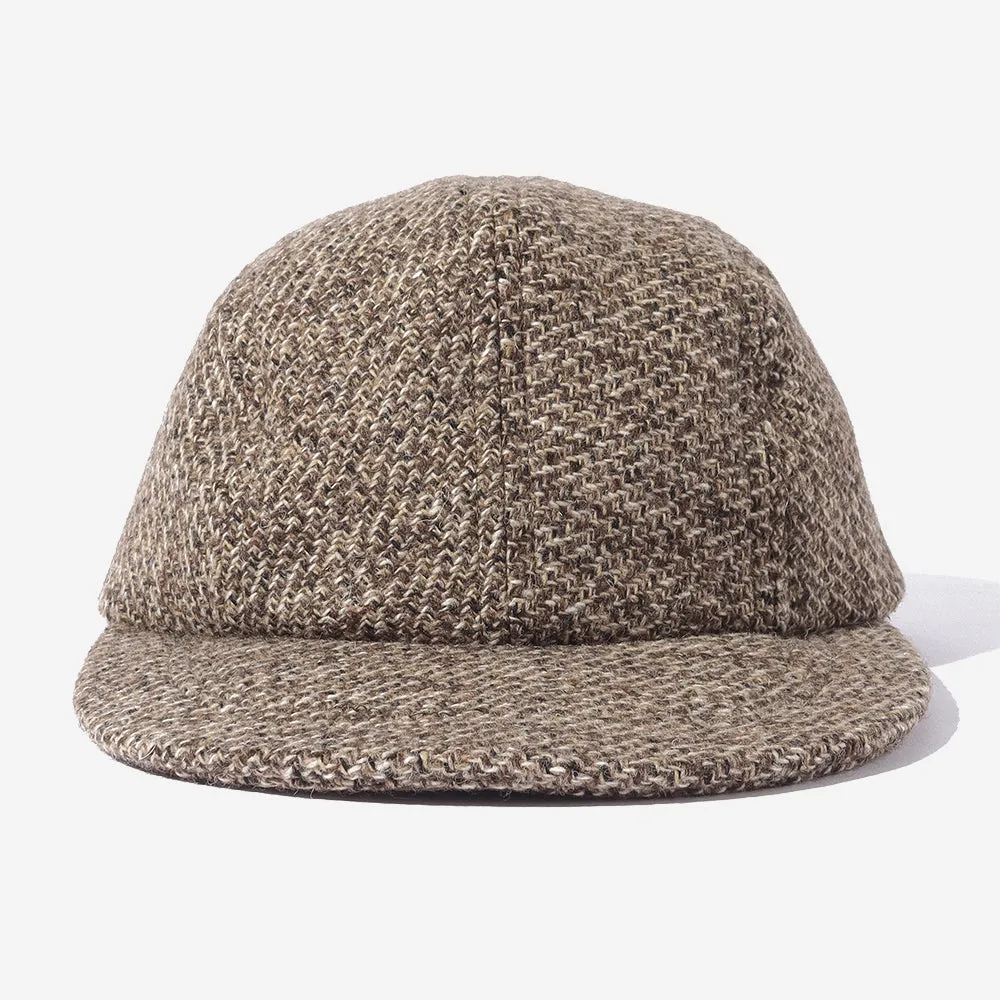 Re-Wool Mix Tweed Kyoto Cap - Brown