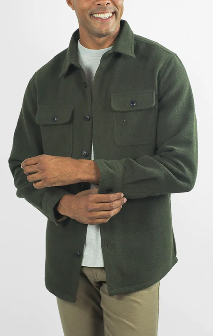 Unlined Wool Blend Overshirt